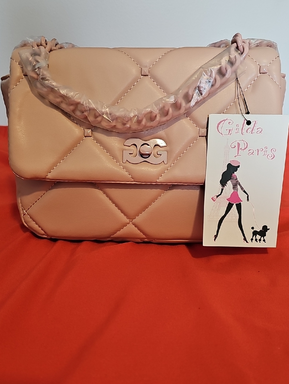 Quilted Shoulder Bag - Blush Pink